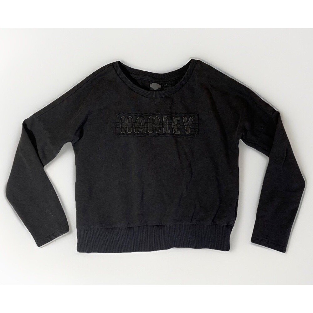 Harley Davidson Women’s Black Crew Neck Pullover Size L